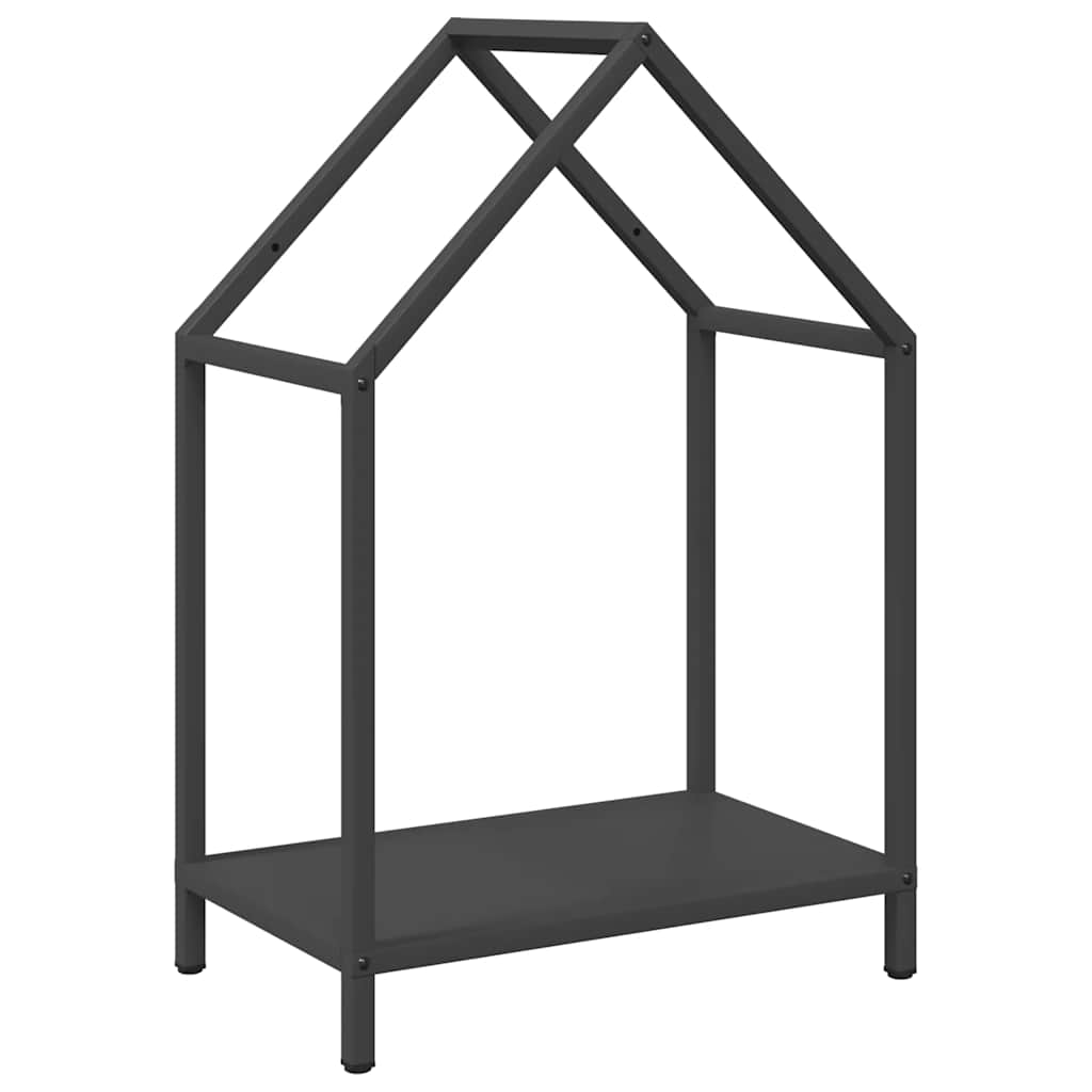 Portalegna Vidaxx 40x25x60 cm in acciaio laminato a freddo nero