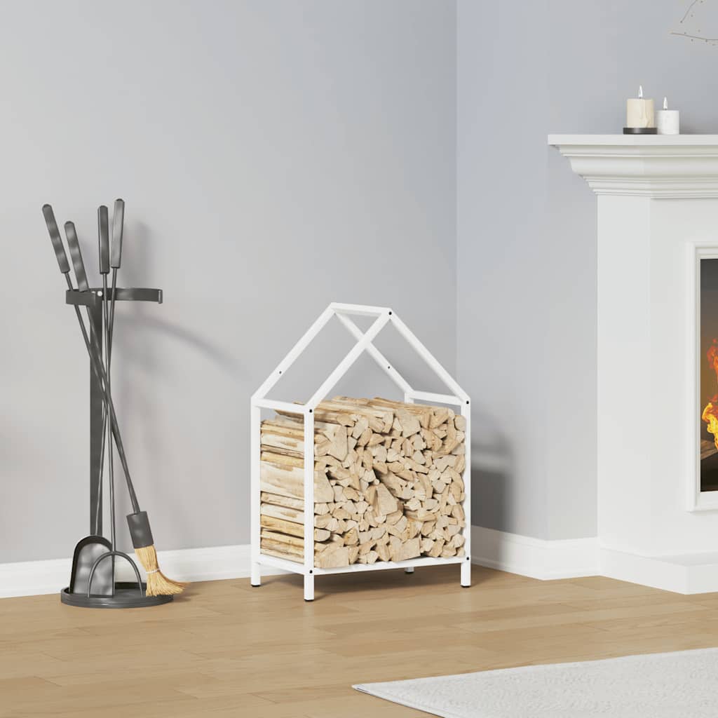 Vidaxl brandhoutrek 40x25x60 cm koudgewalst staal wit