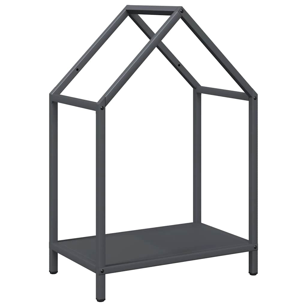 Vidaxl brandhoutrek 40x25x60 cm koudgewalst staal antracietkleurig