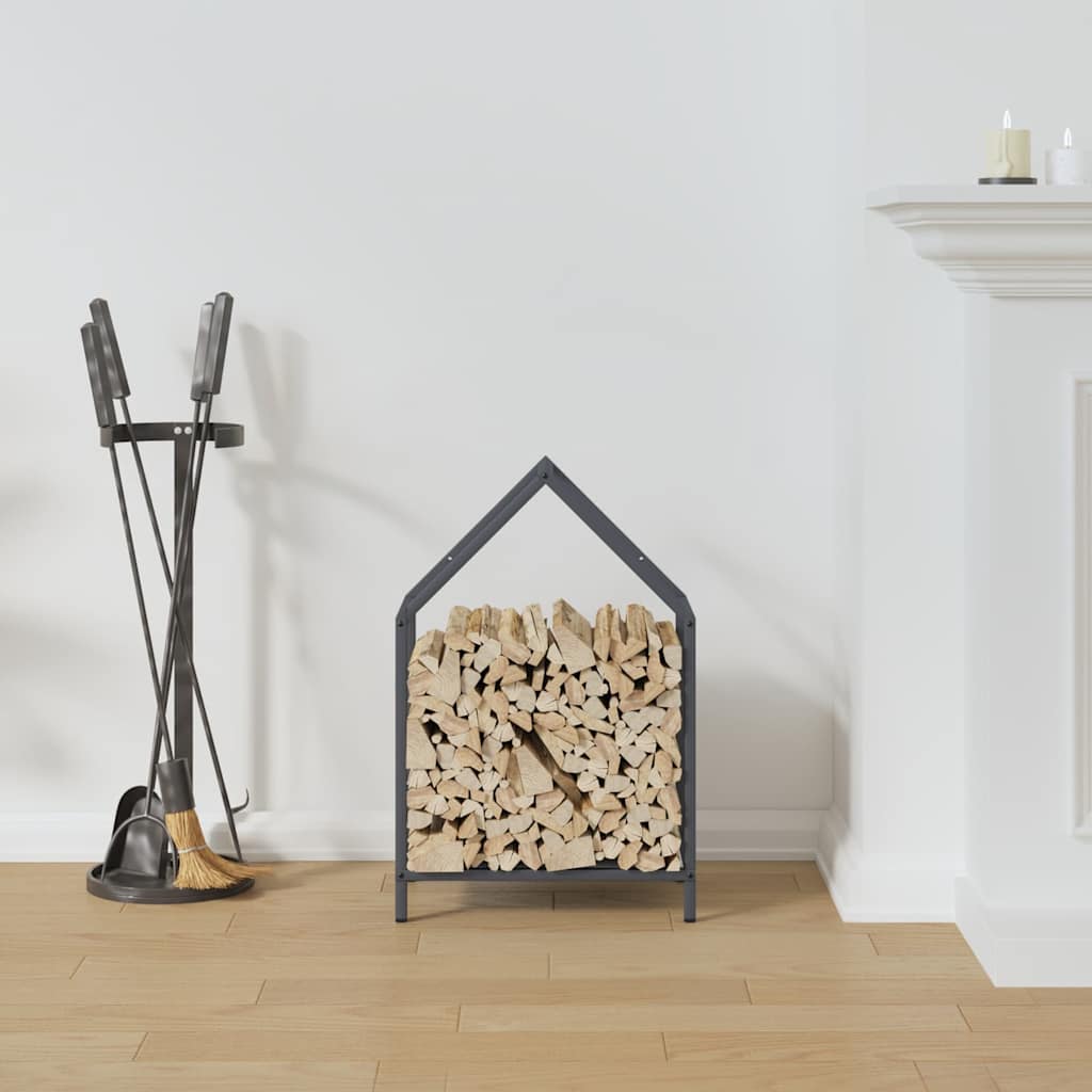 Vidaxl brandhoutrek 40x25x60 cm koudgewalst staal antracietkleurig