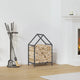 Vidaxl brandhoutrek 40x25x60 cm koudgewalst staal antracietkleurig