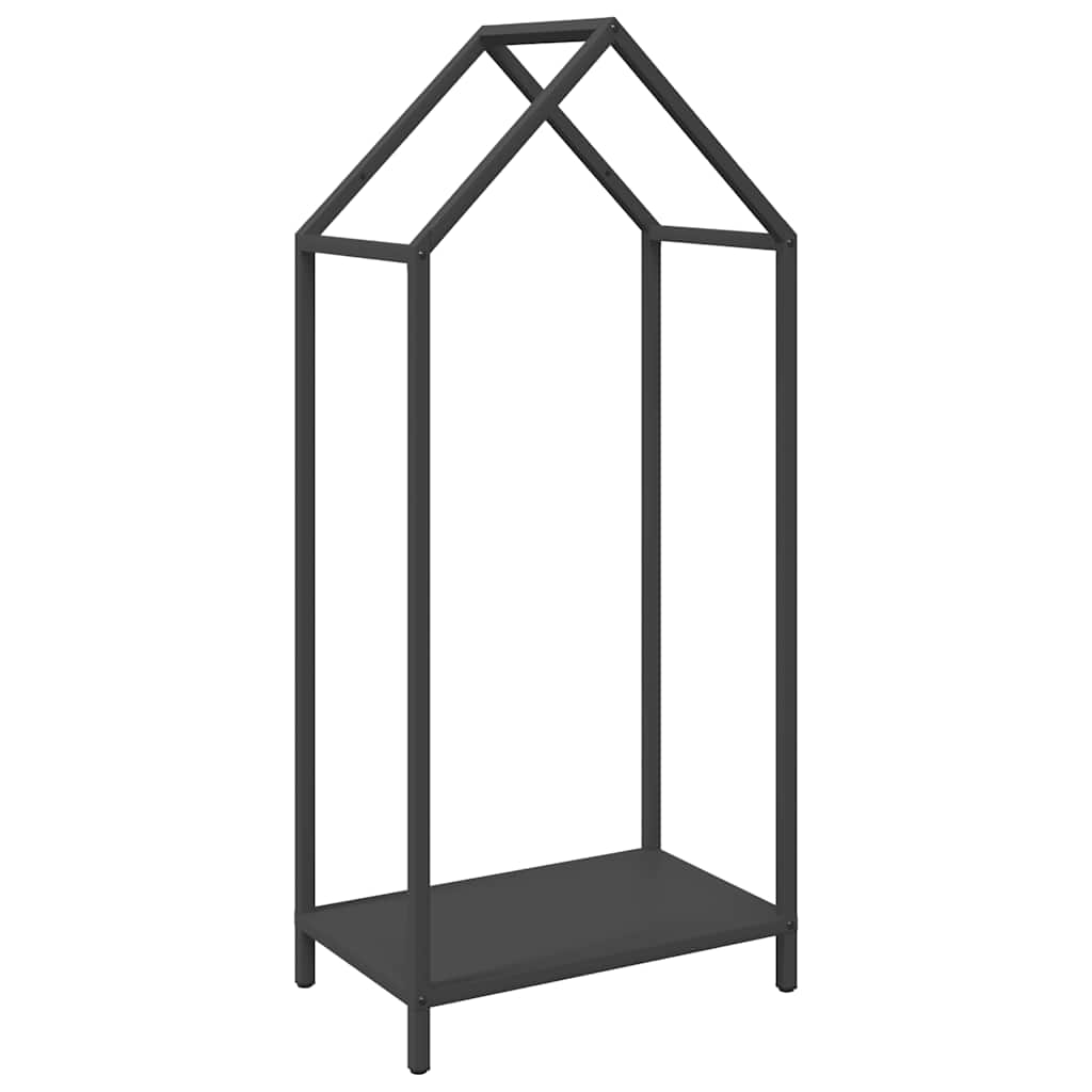 Vidaxl brandhoutrek 40x25x90 cm koudgewalst staal zwart