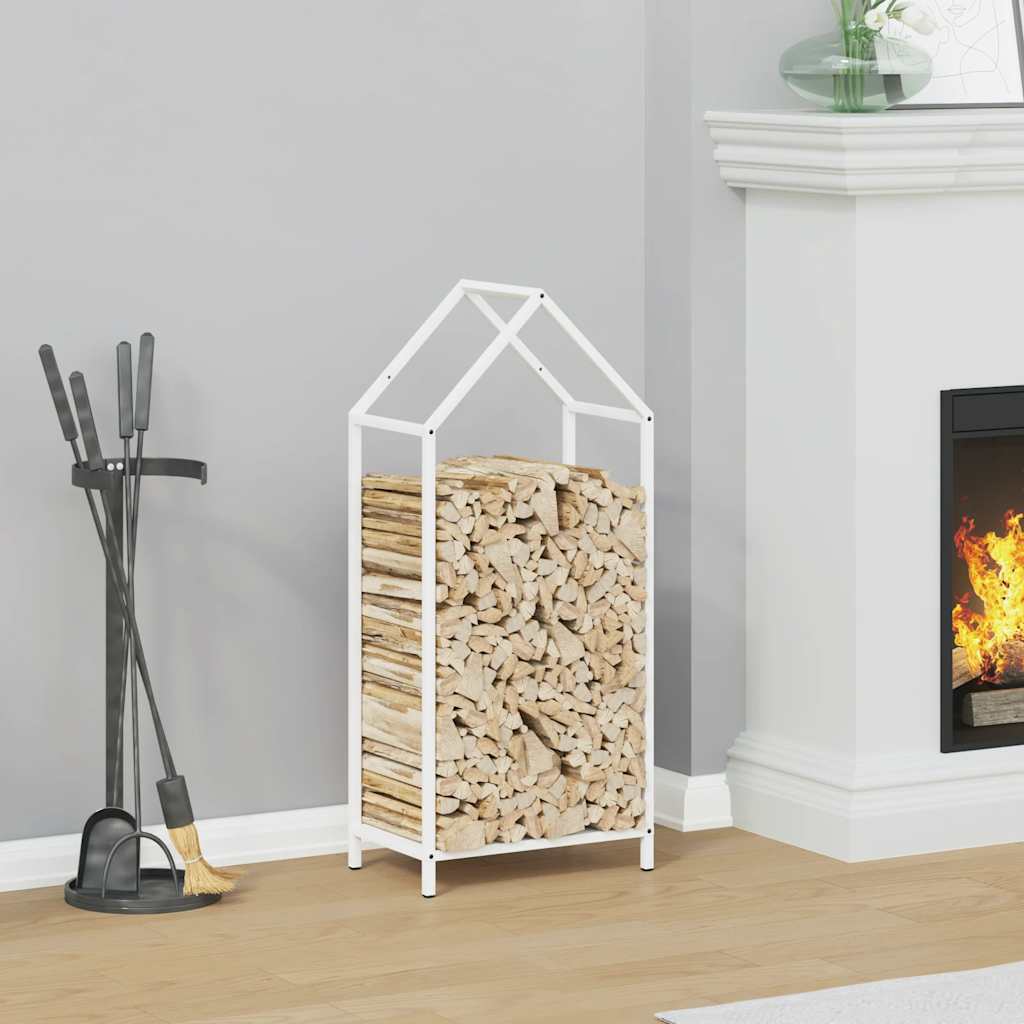 Vidaxl brandhoutrek 40x25x90 cm koudgewalst staal wit