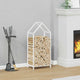 Vidaxl brandhoutrek 40x25x90 cm koudgewalst staal wit