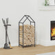 Vidaxl brandhoutrek 40x25x90 cm koudgewalst staal antracietkleurig