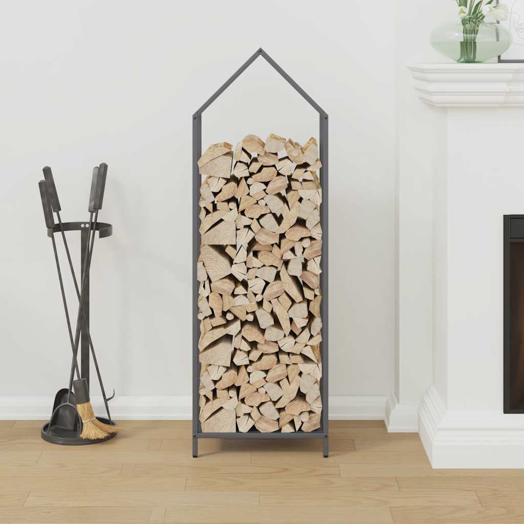 Vidaxl brandhoutrek 40x25x120 cm koudgewalst staal antraciet