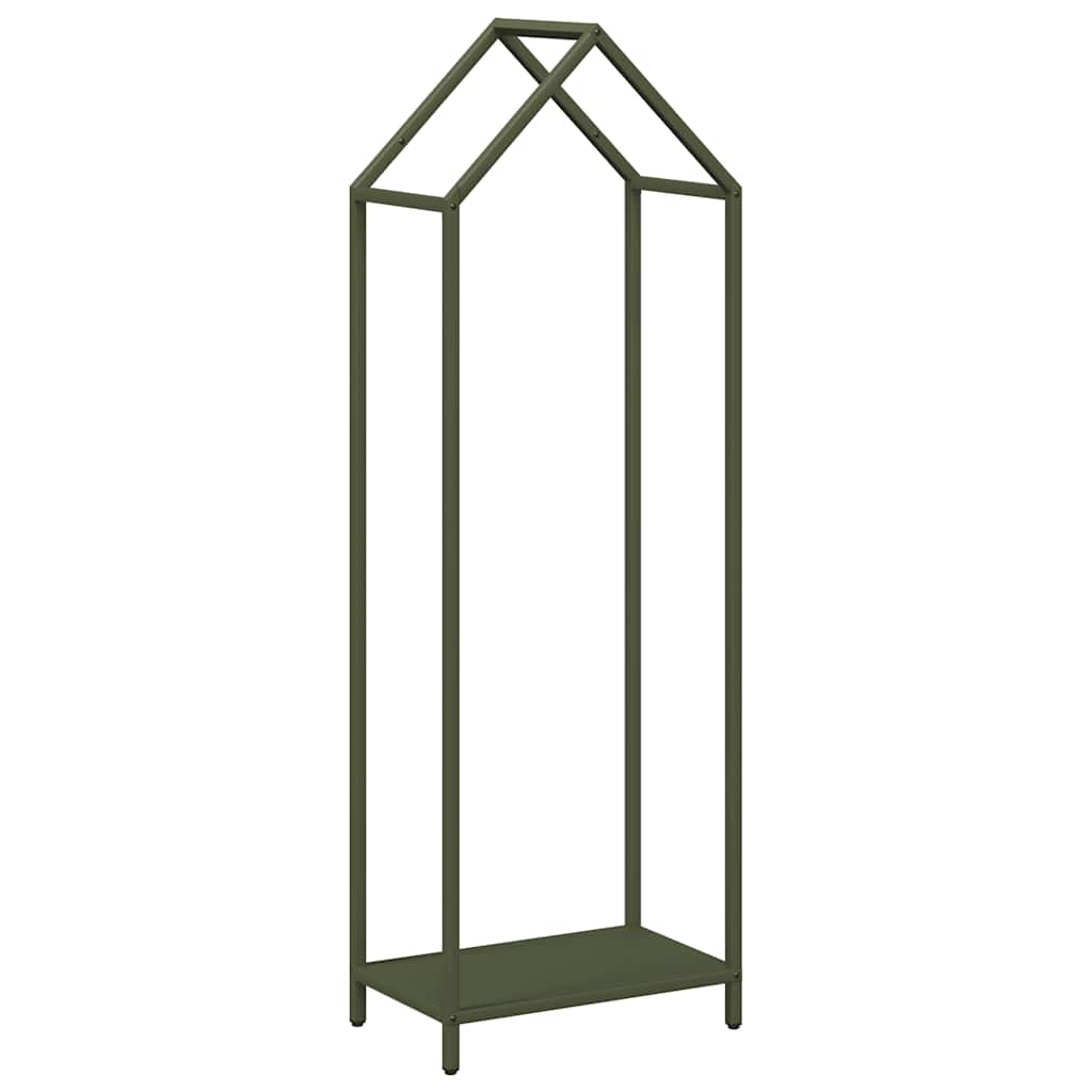 Portalegna Vidaxx 40x25x120 cm in acciaio laminato a freddo verde oliva