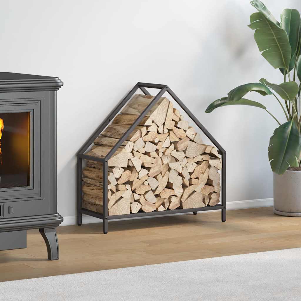 Vidaxl brandhoutrek 60x25x60 cm koudgewalst staal zwart