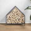 Portalegna VidaXL 60x25x60 cm in acciaio laminato a freddo antracite