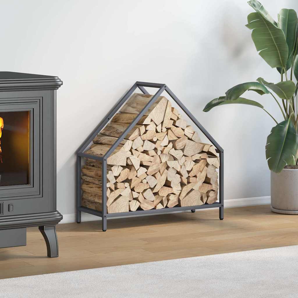 Vidaxl brandhoutrek 60x25x60 cm koudgewalst staal antracietkleurig