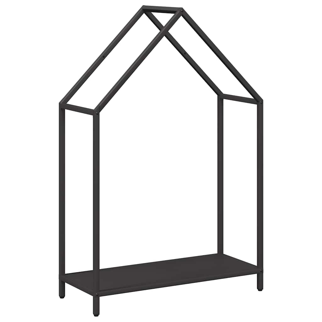 Portalegna Vidaxx 60x25x90 cm in acciaio laminato a freddo nero