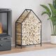 Vidaxl brandhoutrek 60x25x90 cm koudgewalst staal zwart