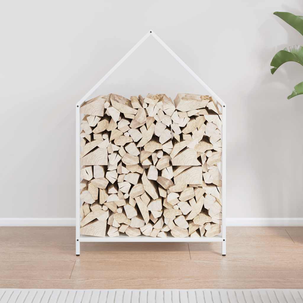 Vidaxl brandhoutrek 60x25x90 cm koudgewalst staal wit