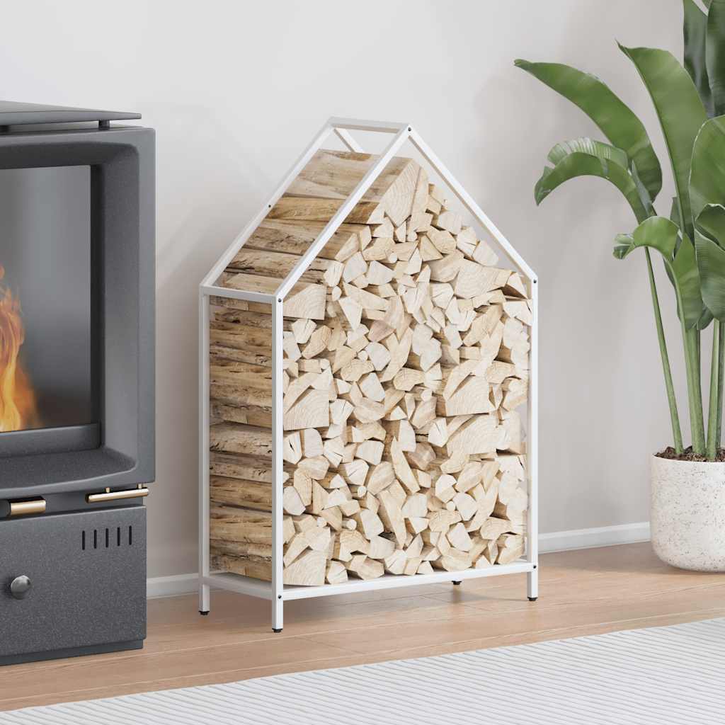 Vidaxl brandhoutrek 60x25x90 cm koudgewalst staal wit