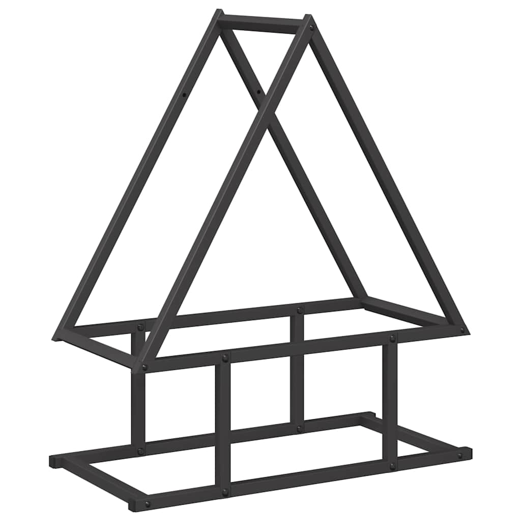Portalegna Vidaxx 50x25x60 cm in acciaio laminato a freddo nero