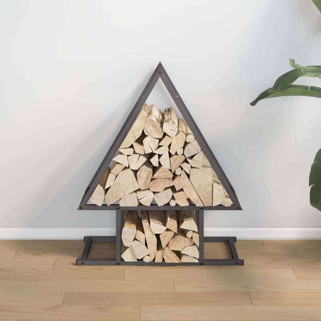 Vidaxl brandhoutrek 50x25x60 cm koudgewalst staal zwart