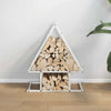 Vidaxl brandhoutrek 50x25x60 cm koudgewalst staal wit
