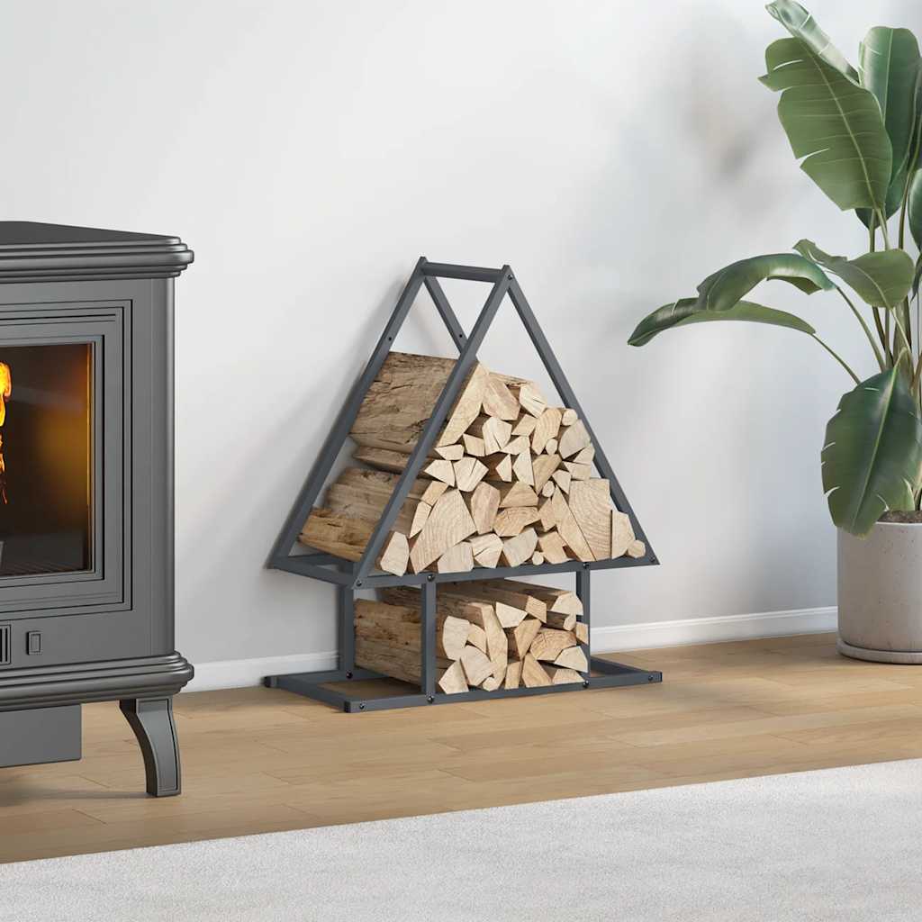 Portalegna Vidaxx 50x25x60 cm in acciaio laminato a freddo antracite