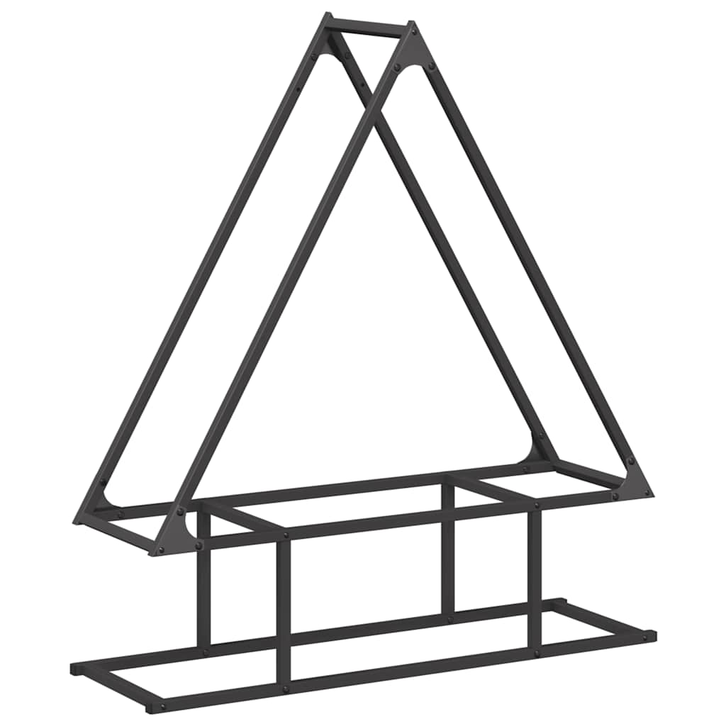 Vidaxl brandhoutrek 80x25x90 cm koudgewalst staal zwart