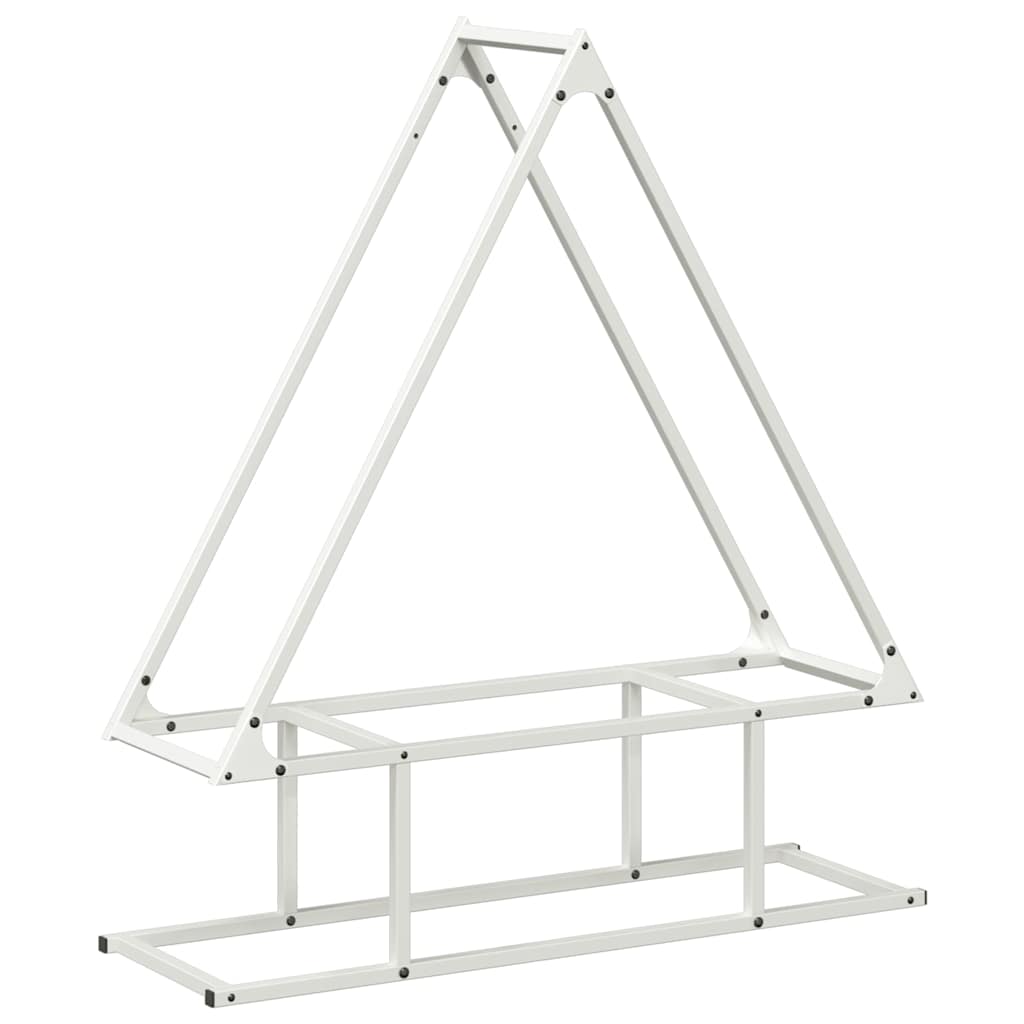 Vidaxx leñero 80x25x90 cm acero laminado en frío blanco