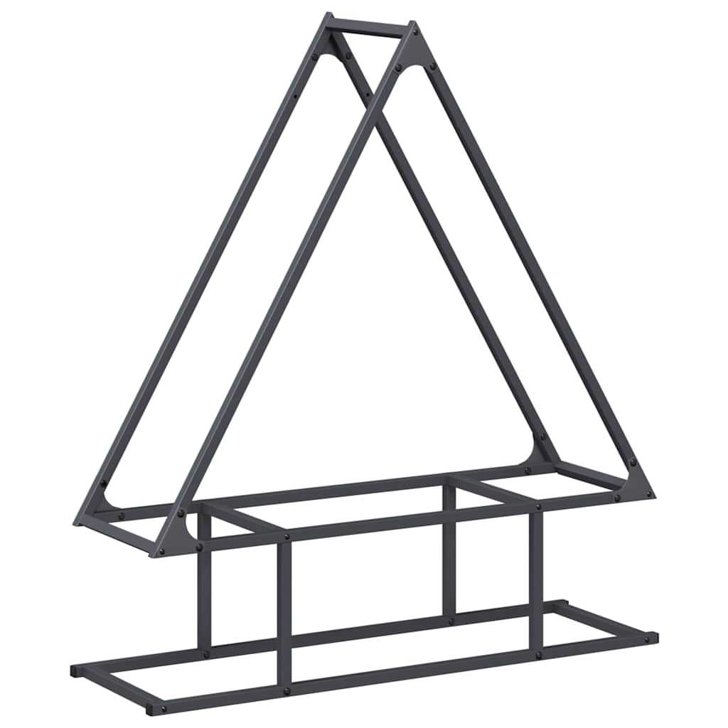 Portalegna Vidaxx 80x25x90 cm in acciaio laminato a freddo antracite
