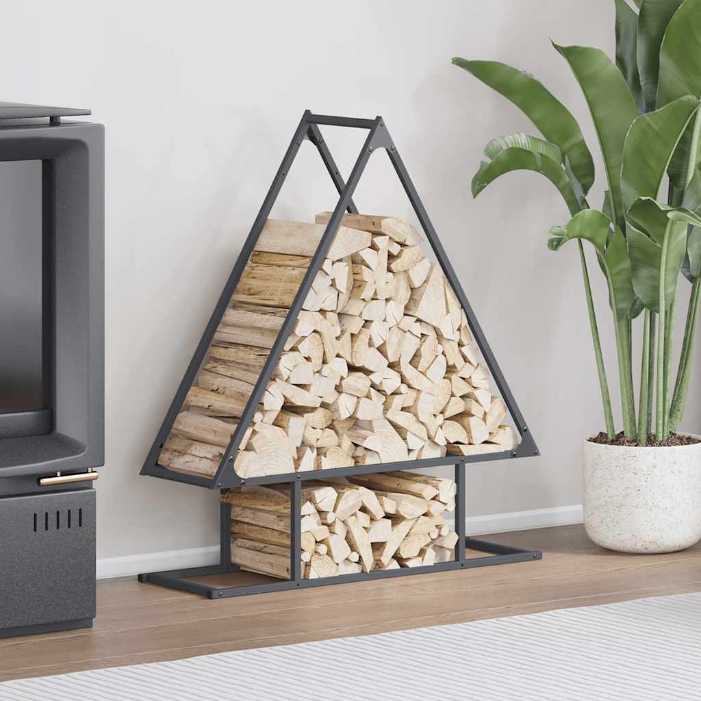 Portalegna Vidaxx 80x25x90 cm in acciaio laminato a freddo antracite