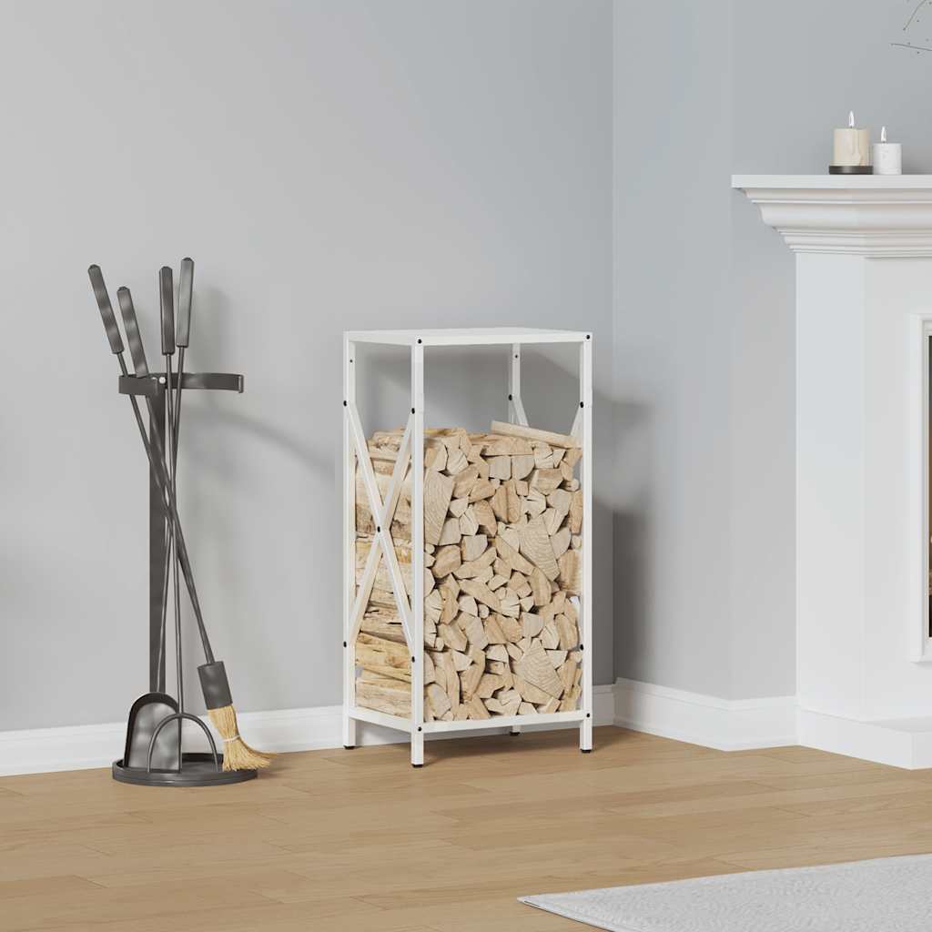 Vidaxl brandhoutrek 34x25x70 cm koudgewalst staal wit