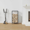 Portalegna VidaXL 34x25x70 cm in acciaio laminato a freddo, antracite