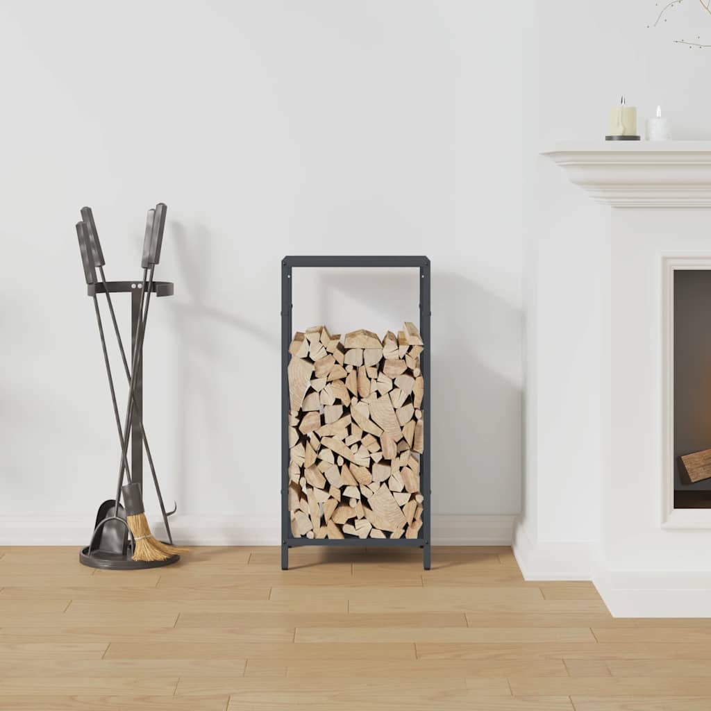 Portalegna VidaXL 34x25x70 cm in acciaio laminato a freddo, antracite
