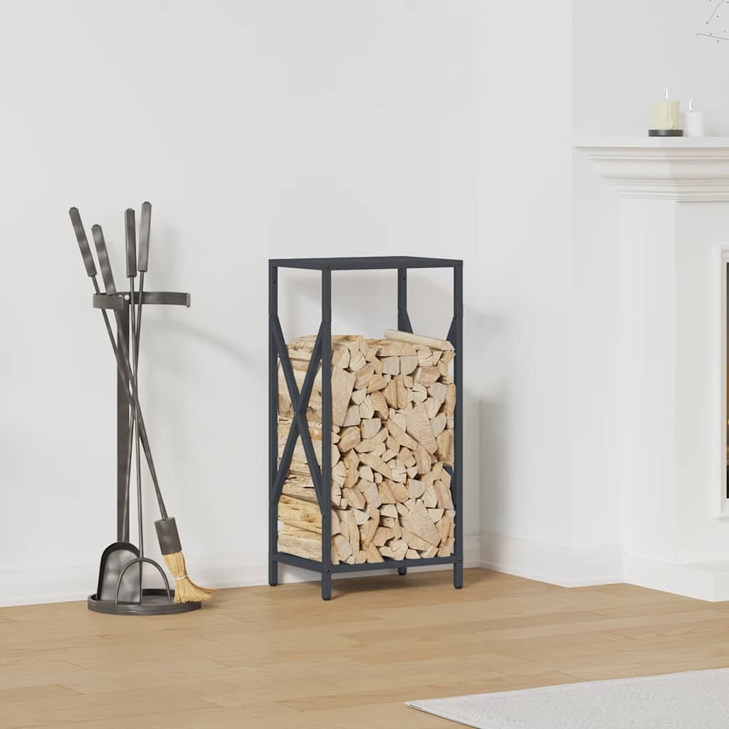 Portalegna VidaXL 34x25x70 cm in acciaio laminato a freddo, antracite