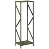 Portalegna Vidaxx 34x25x100 cm in acciaio laminato a freddo verde oliva
