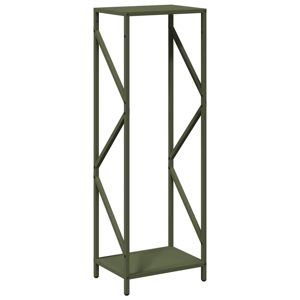Vidaxl brandhoutrek 34x25x100 cm koudgewalst staal olijfgroen