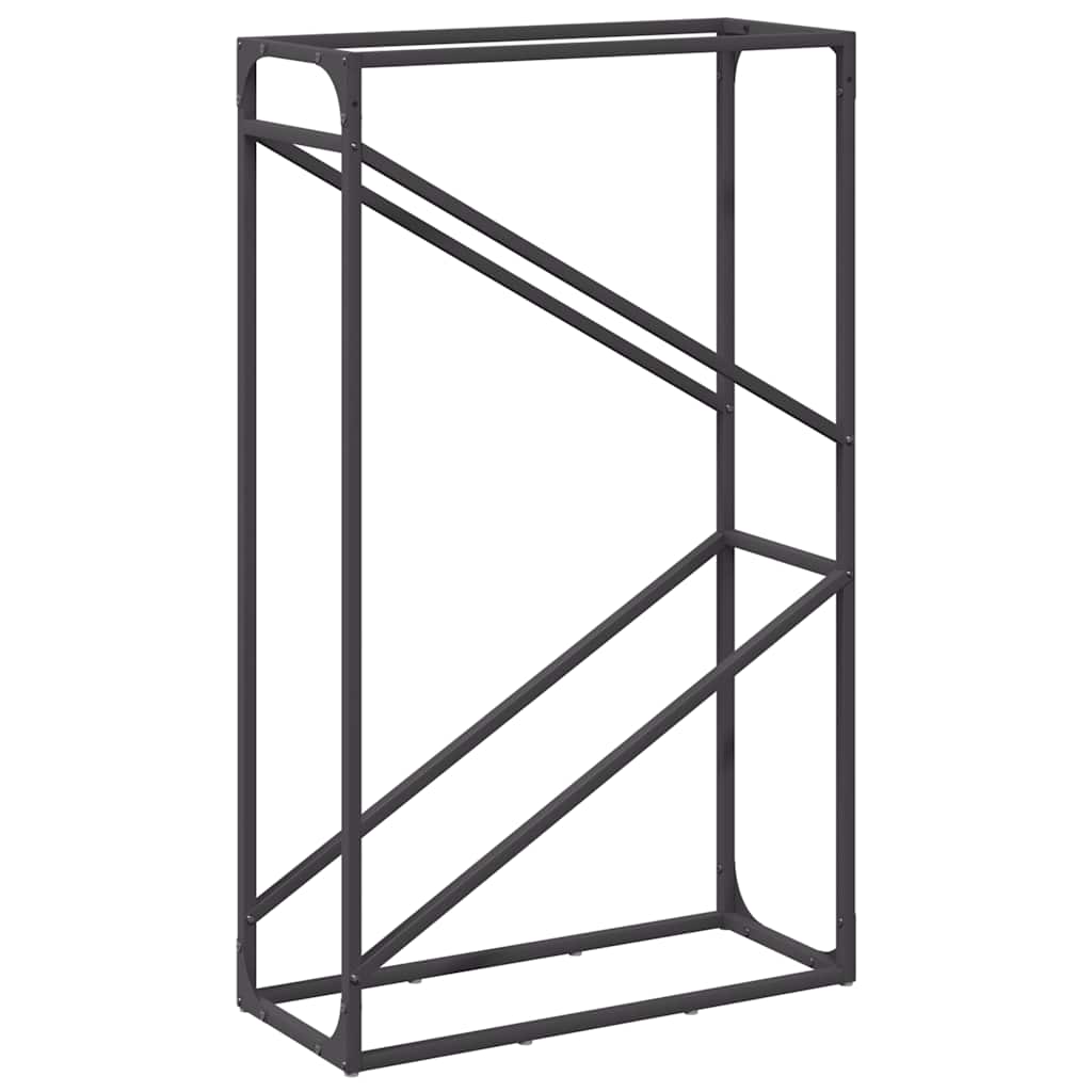 Portalegna Vidaxx 60x25x100 cm in acciaio laminato a freddo nero