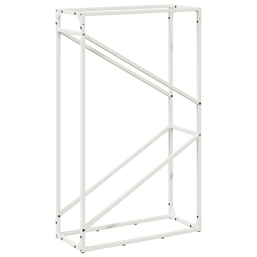 Portalegna Vidaxx 60x25x100 cm in acciaio laminato a freddo bianco