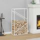 Vidaxl brandhoutrek 60x25x100 cm koudgewalst staal wit