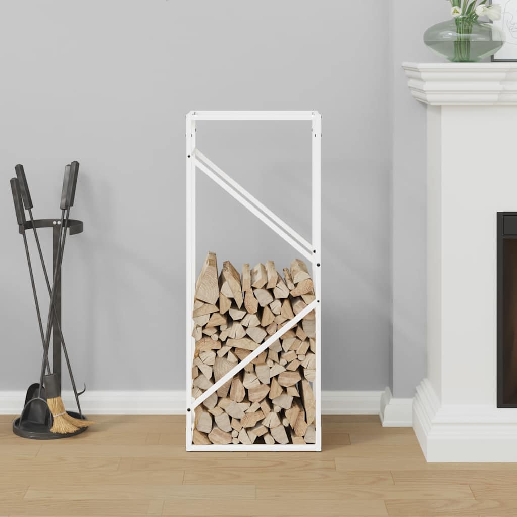 Vidaxl brandhoutrek 40x25x100 cm koudgewalst staal wit