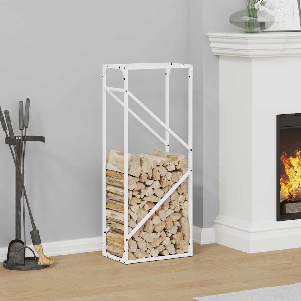 Vidaxl brandhoutrek 40x25x100 cm koudgewalst staal wit
