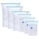 Borse portaoggetti VidaXL con portaoggetti 10 pezzi trasparenti e blu 100 x 80 cm