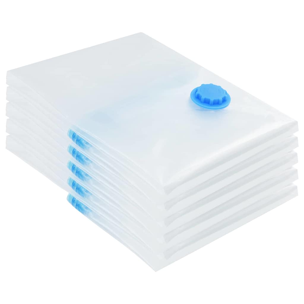 Borse portaoggetti VidaXL con portaoggetti 5 pezzi trasparenti e blu 80 x 60 cm