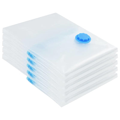 Vidaxl opslagzakken met opslag 5 pcs transparant en blauw 80 x 60 cm