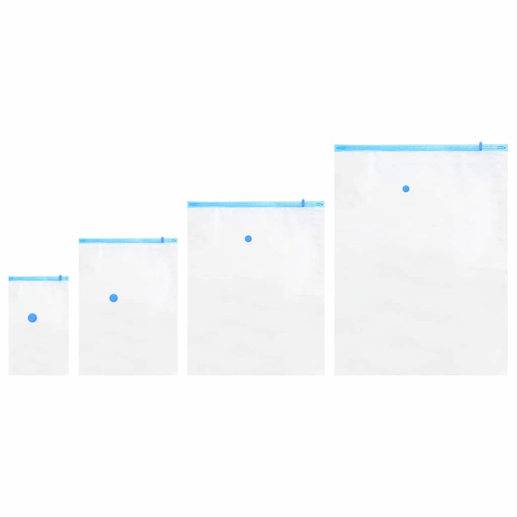 Borse portaoggetti Vidaxx 15 pezzi trasparenti e blu 130 x 100 cm