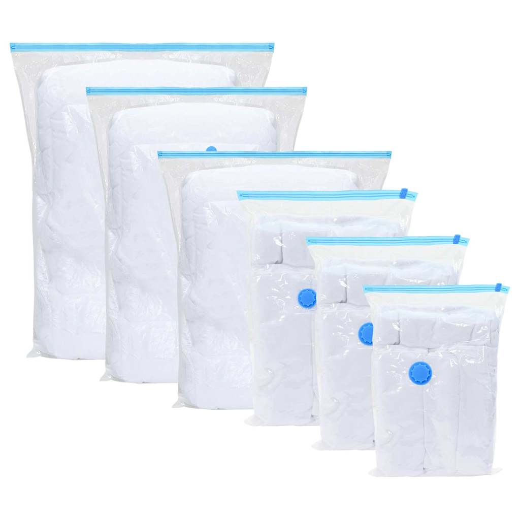 Borse portaoggetti Vidaxx 10 pezzi trasparenti e blu 130 x 100 cm