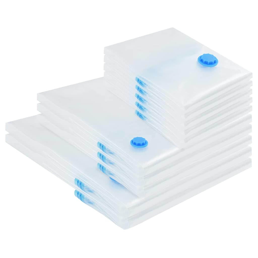 Borse portaoggetti Vidaxx 10 pezzi trasparenti e blu 130 x 100 cm