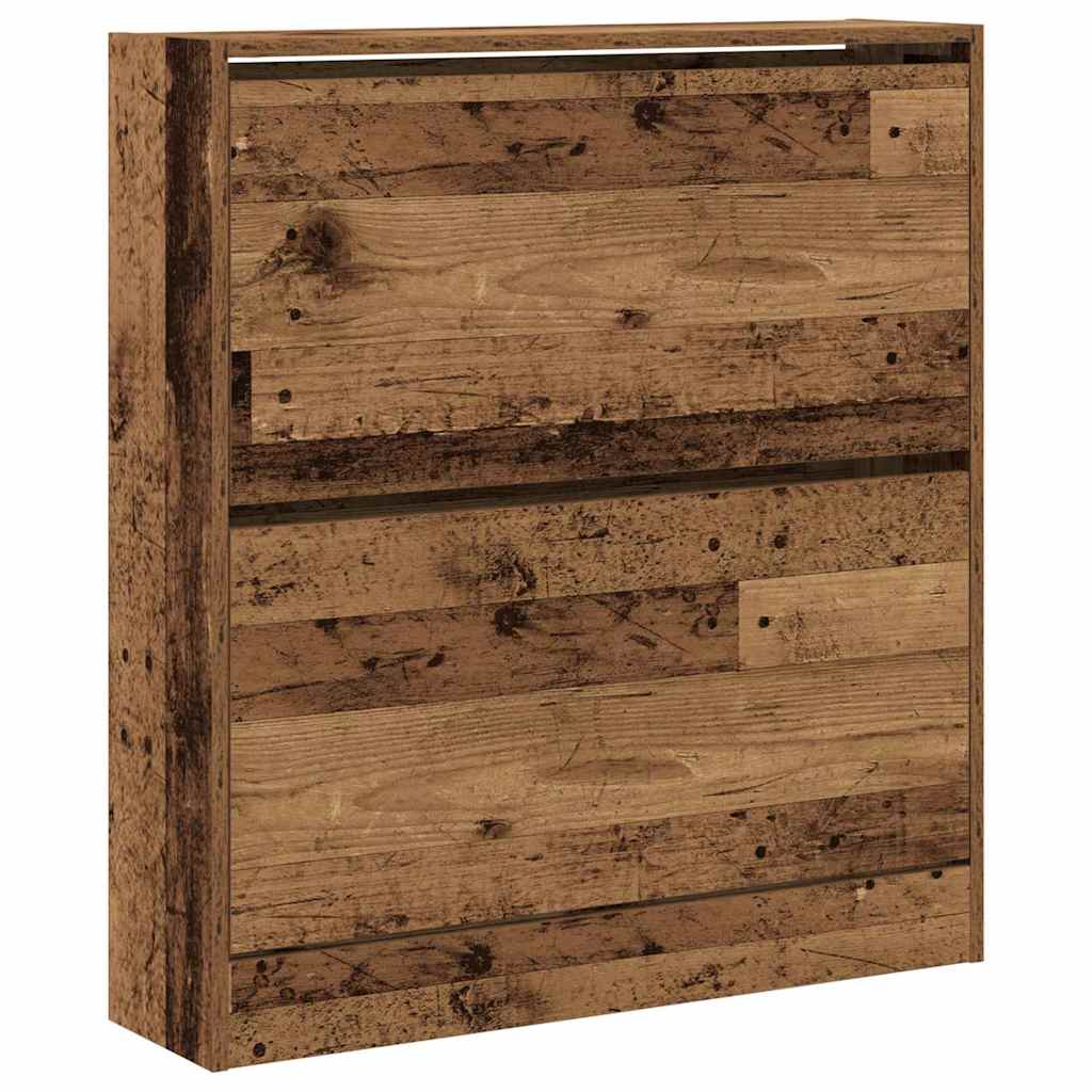 Vidaxx zapatero con estante madera vieja 80 x 21 x 87,5 cm madera procesada