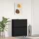 Vidaxl schoenenkast zwart eiken 80 x 21 x 87,5 cm bewerkt hout