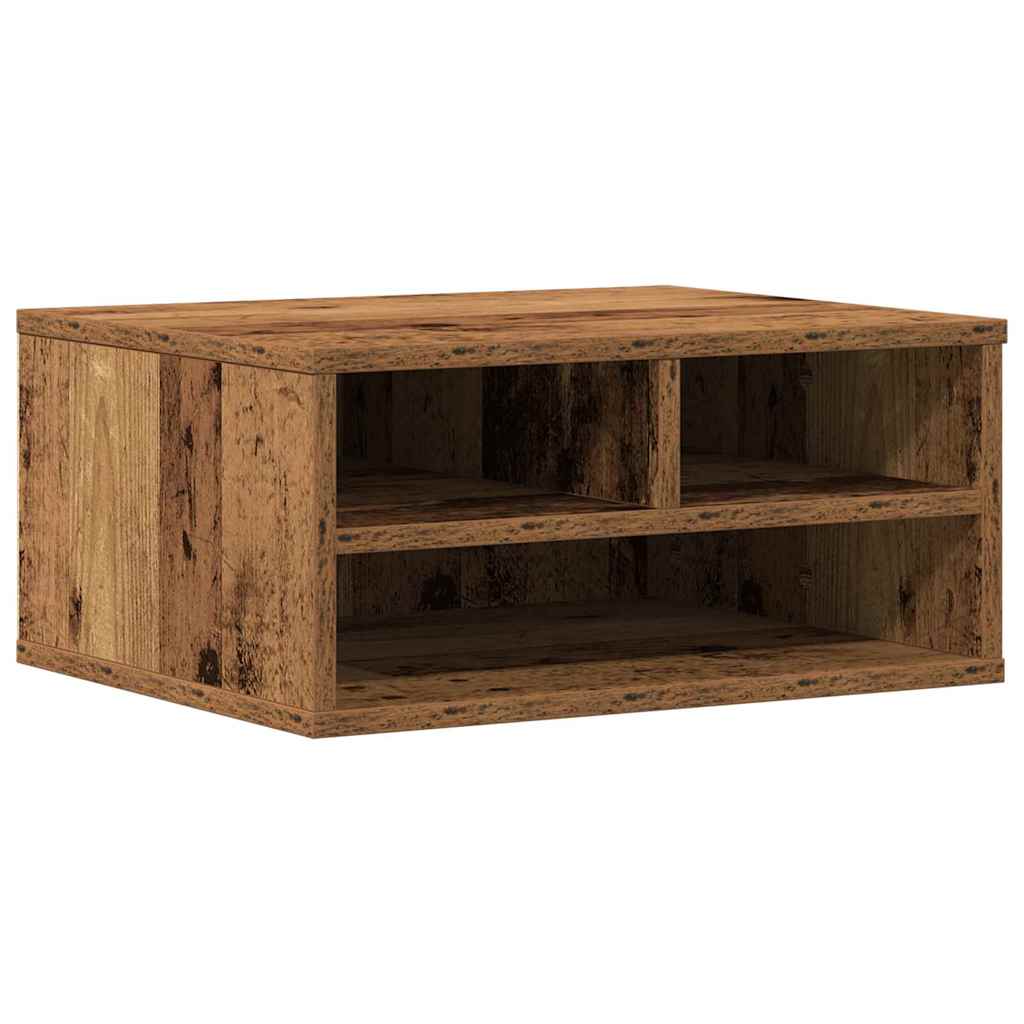 Soporte para impresora vidaxxl con almacenamiento madera vieja 49 x 40 x 22,5 cm madera procesada