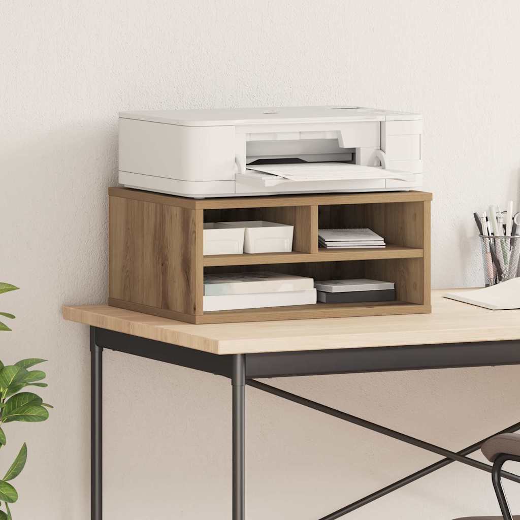 Vidaxl printerstand artisan eiken 49 x 40 x 22.5 cm bewerkt hout