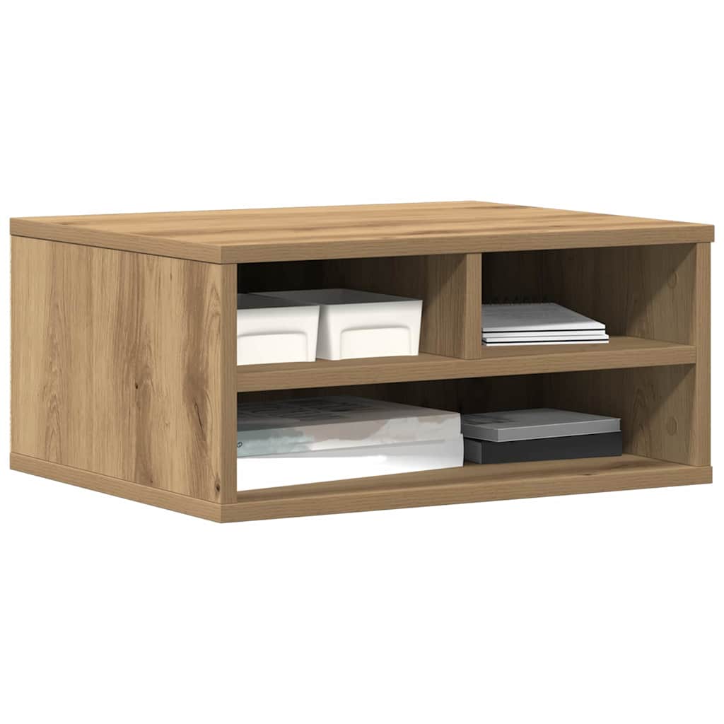 Vidaxl printerstand artisan eiken 49 x 40 x 22.5 cm bewerkt hout
