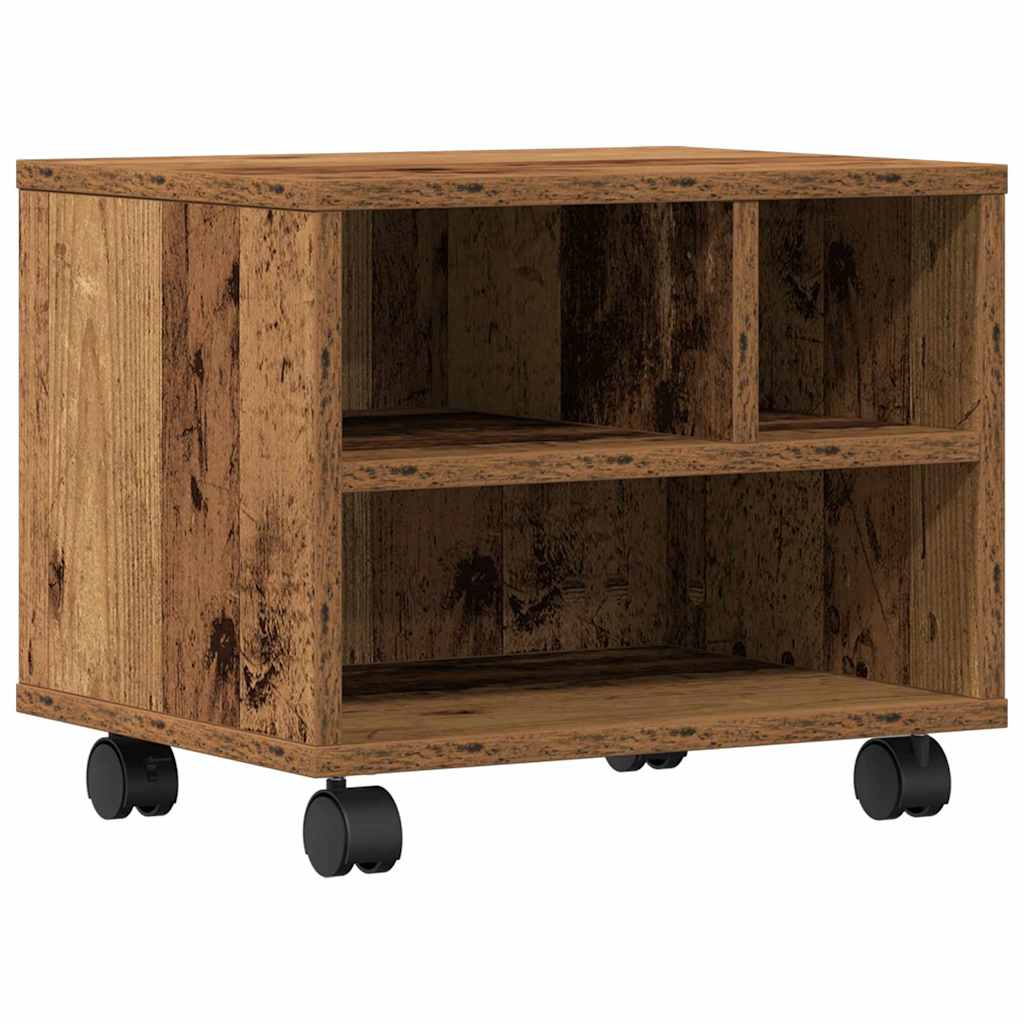 Vidaxxl soporte para impresora con almacenamiento madera vieja 41 x 32 x 33,5 cm madera procesada