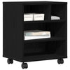 Supporto per stampante Vidaxxl rovere nero 41 x 32 x 48 cm in MDF